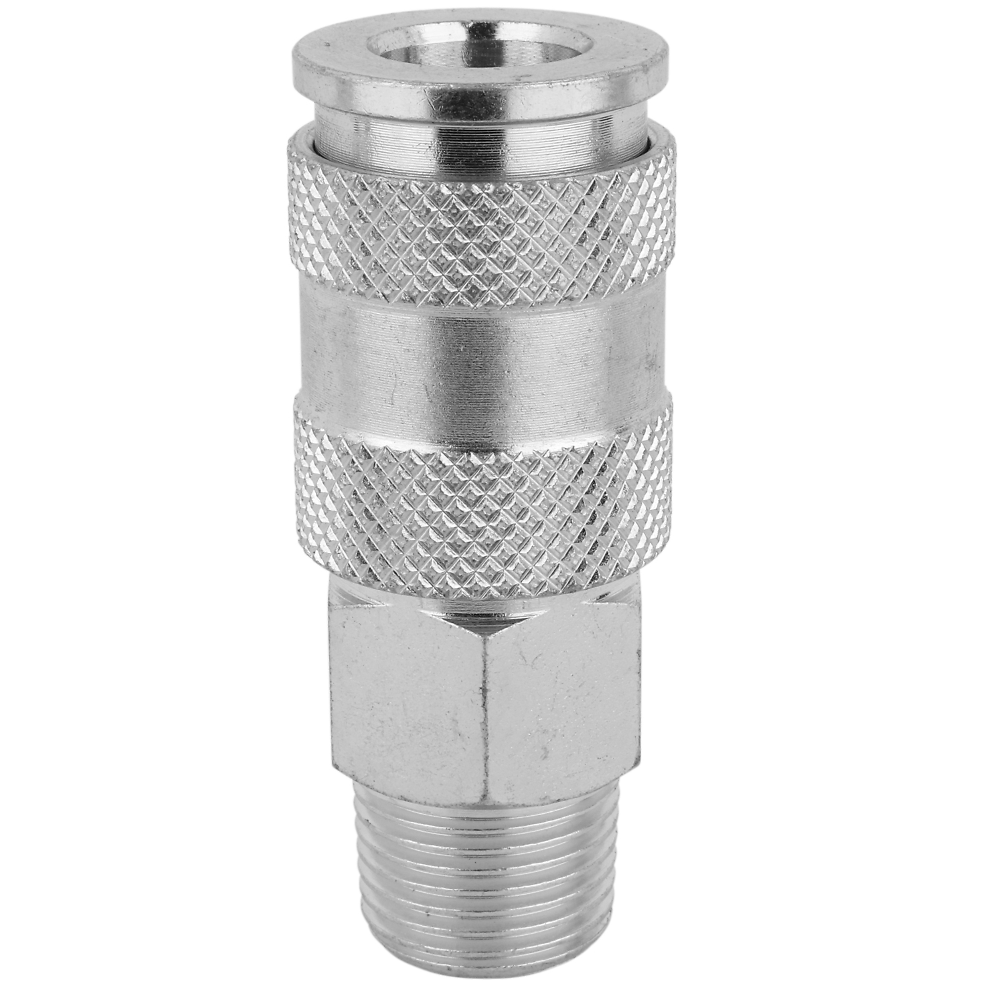Milton, 3/8in. Steel V-Style Coupler, Male, Coupler Size 1/4 in, Model# S-767ST